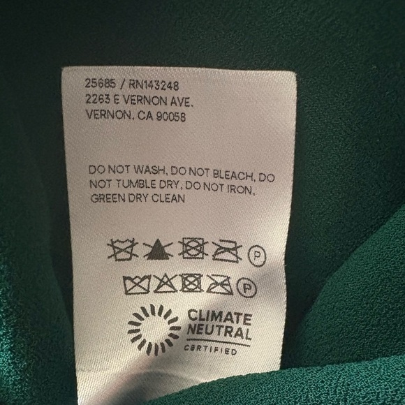 🌿 Reformation Juni Mini Dress | Size 4 | Deep Green Floral Long Sleeve - Picture 9 of 10